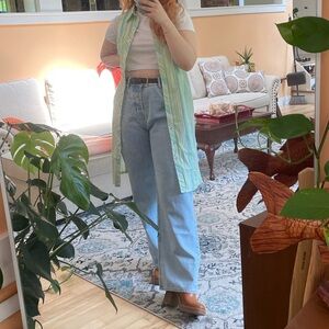 H &m wide leg baggy jeans size 8